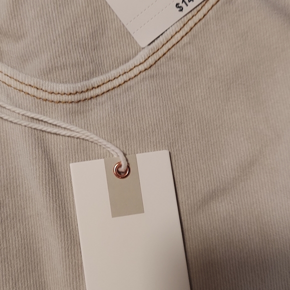 NWT Good American Good 90's Icon Straight Jeans Bone001 Women Plus Size 16 Beige - Picture 3 of 9